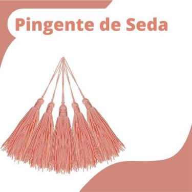 Imagem de Pingente De Seda Tassel - Salmão - Com 100 Unidades - Nybc