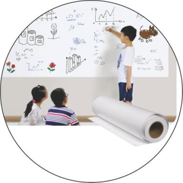 Imagem de Adesivo Branco Quadro Lousa Decorativa 2,50mX60cm - Magic Print
