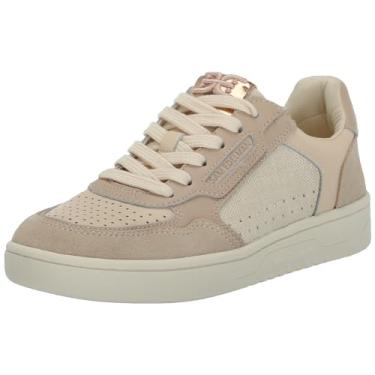 Imagem de Sam Edelman Harper Tênis feminino, Amêndoa/calcário/linho, 36