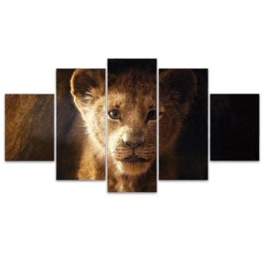 Imagem de Quadro Decorativo Mosaico MDF Rei Leão Simba 115x60cm - EMPIRE GAMER