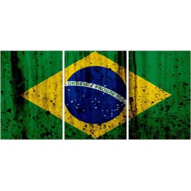 Imagem de Quadro Decorativo Bandeira Do Brasil Países Decoração Quartos Sala P00