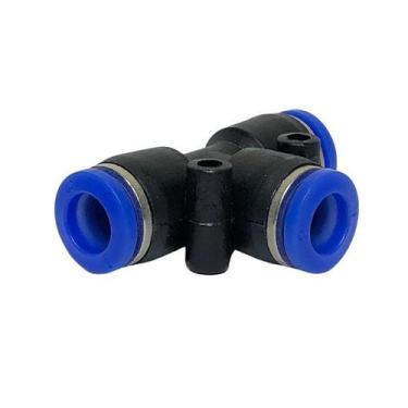 Imagem de Emenda União Tee Conexão Instantânea Mangueira 12mm 4un - Eng. Rápido
