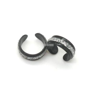 Imagem de Par brinco de pressão para cartilagem folheado fake piercing argola br