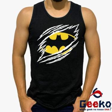 Imagem de Regata Batman 100% Algodão Geeko, Preto, GG