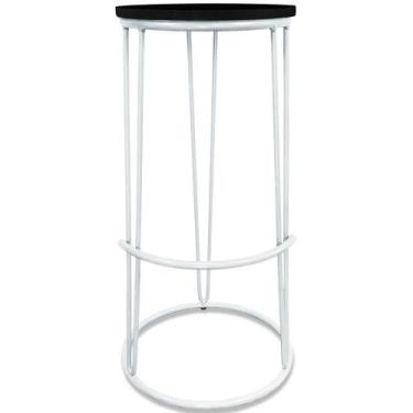 Imagem de Banco Banqueta Alta Industrial Dinamarca Em Aço Balcão Bar Cozinha Bra