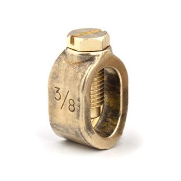 Imagem de Braçadeira de aterramento – Braçadeira de haste de aterramento direto com parafusos – Tubo de água fria de 3/8 polegada, ligação elétrica – listado pela UL – Antena, antena parabólica, TV a cabo – 1