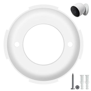 Imagem de Substituição da placa de montagem de parede para bateria Google Nest Cam (externa ou interna), peça de substituição para colar de trava/âncoras de parede compatível com câmera Nest (câmera de encaixe