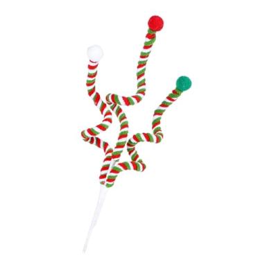 Imagem de oshhni Bengala Doce Encaracolada Decoração de Árvore de Natal Decoração de Casa Lembrancinhas de Festa Topper de Árvore de Natal para Guirlanda, Vermelho Verde Branco