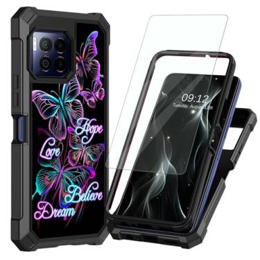 Imagem de BREIDMKFM Capa T-Mobile Revvl 7 Pro 5G, com protetor de tela, proteção de camada dupla de policarbonato rígido, TPU macio, amortecedor, canto de absorção de choque, capa resistente para Revvl 7 Pro