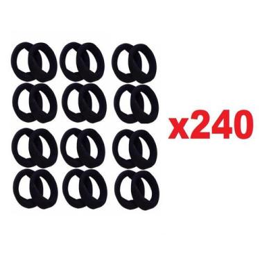 Imagem de 240 mini Elásticos De Cabelo Rabicó Xuxinha Preta - Lynx produções