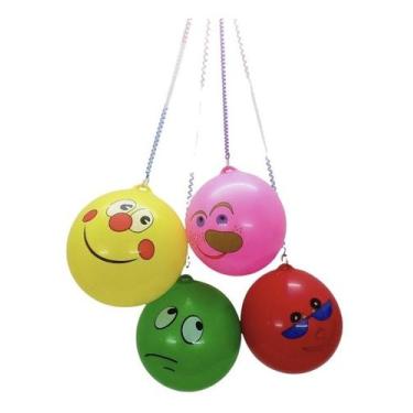 Imagem de Kit 100un Bola Vinil C/ Mola Encaracolada Festa Brinquedo - Lynx produ