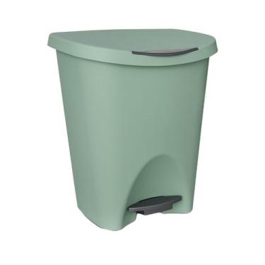 Imagem de Lixeira Cozinha Pia Banheiro Cesto Com Pedal 7,5l Reforçada - Usual Ut