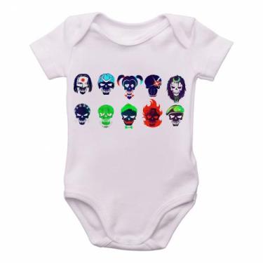 Imagem de body nenê criança roupa bebê  Esquadrão Suicida faces - Empório Dutra,