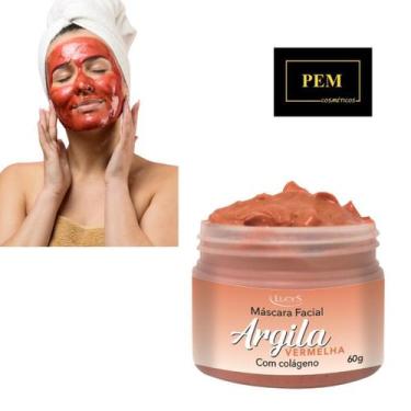 Imagem de Máscara Facial Argila Vermelha Com Colágeno 60g Lucy's - lucys