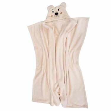 Imagem de Manta Microfibra Capuz Bichinho Bebê Antialérgico Pelúcia - Mundo dos 