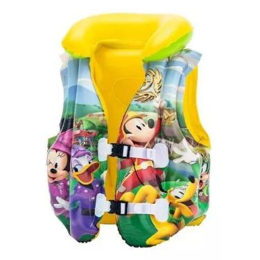 Imagem de Colete Infantil Inflável Mickey Para Crianças Segurança Bel - belfix