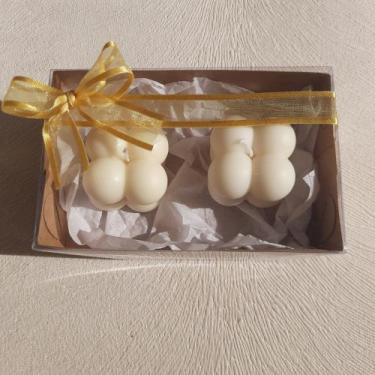 Imagem de Kit 2 Velas Mini Bubble Aromáticas Decoração Presente Canela - Likare 