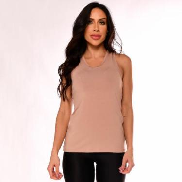 Imagem de Camiseta Regata Fitness Feminina Rosê - VIBS FITWEAR, Rosê, M