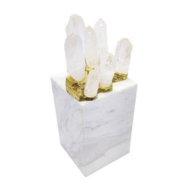 Imagem de Escultura Marmore e Cristal Maior luxo Imitando Fundo do Mar - LUXdéco