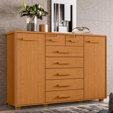 Imagem de Cômoda Palumoveis Fontana com 7 Gavetas e 2 Portas – 160cm de Largura