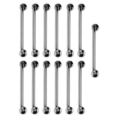 Imagem de Barra Apoio 60cm Aço Inox Kit 13 Unidades Acessibilidade Idoso Gestant