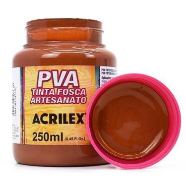 Imagem de Tinta PVA Fosca para Artesanato 250ml - Acrilex, 815 - CASTANHO CLARO