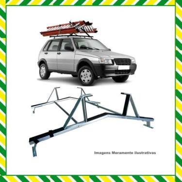 Imagem de Rack Teto Suporte Porta Escadas Fiat Palio Astra Uno - Rack Ferr
