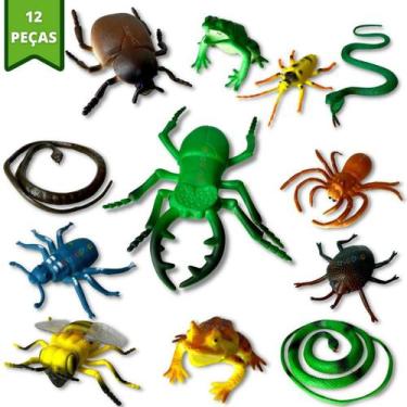 Imagem de Kit Insetos De Brinquedo De Mentira Animais De Plástico - Ausini