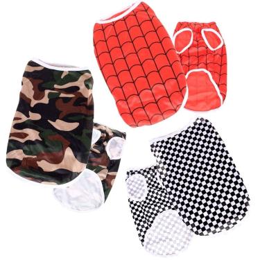 Imagem de Kit 3 Roupinha Pet Basic para Cachorro Tamanho M