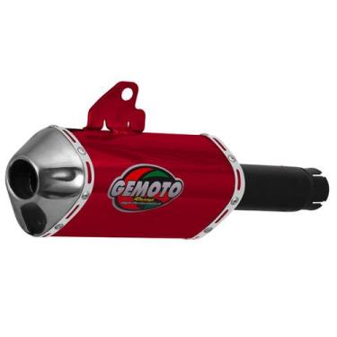 Imagem de Ponteira de Moto Gemoto Racing 3 Trioval Twister 2016 À 2020, VERMELHO