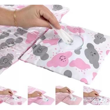 Imagem de Trocador Cômoda Bebe Portátil Fraldas Menina Com 2 Bolsos - 5Z