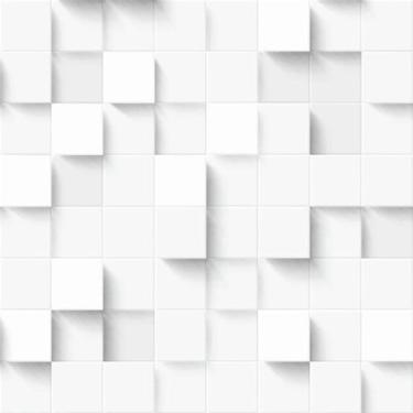 Imagem de Papel De Parede Vinílico Cubos Branco Efeito Visual 3D Sala 10m - Baza