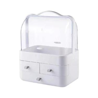Imagem de Organizador Cápsula Porta Maquiagem Jóias Cosmético Portátil Caixa Acr
