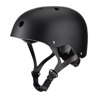 Imagem de Deevoka Bicicleta capacete skate capacete com almofada removível capacete bicicleta para skate ao ar livre, Black L