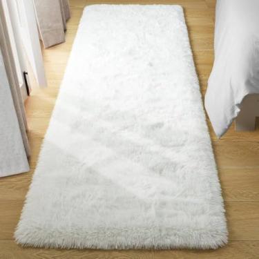 Imagem de Tapete macio para sala de estar, sofá fofo, tapete de área, decoração de quarto, tapetes de pelúcia para crianças, tapetes de brincar, branco, 90x150cm