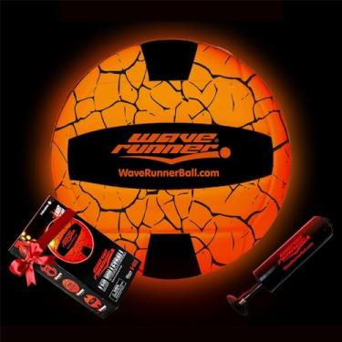 Imagem de Wave Runner Voleibol Led Light-Up - Jogos De Vôlei Que Brilham No Escuro - Tamanho 10,35 Pol. Com Bomba E Baterias Incluídas | Ótimo Para Adultos, Adolescentes, Fãs E Jogadores De Vôlei (Laranja Com R