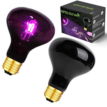 Imagem de FIVEAGE Lâmpada de Aquecimento Noturno de 75 W, Lâmpada Infravermelha de Aquecimento, Lâmpada de Luar, Lâmpada de Calor para Répteis, Lâmpada Uva Spot para Répteis E Anfíbios-Lagarto, Tartaruga, Cobra
