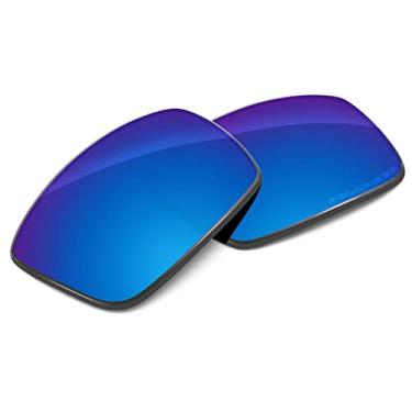Imagem de Tintart Lentes de substituição de desempenho compatíveis com Oakley Gascan OO9014 policarbonato polarizado gravado-azul-celeste