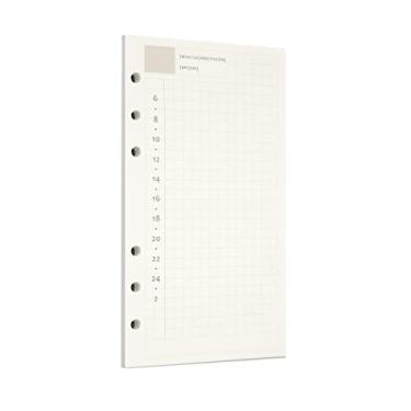 Imagem de Zelten 1 pacote A6 com 45 folhas/90 páginas, agenda diária, refil de papel perfurado de folhas soltas para fichário de 6 furos, organizador pessoal, diário, agenda recarregável