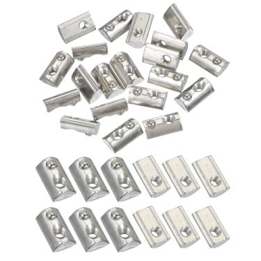 Imagem de PATIKIL Porcas de ranhura M5 t Série 3030, 20 peças de porcas elásticas com mola roll-in com ranhura de 7,5 mm para impressora 3D de trilho de perfil de extrusão de alumínio, prata