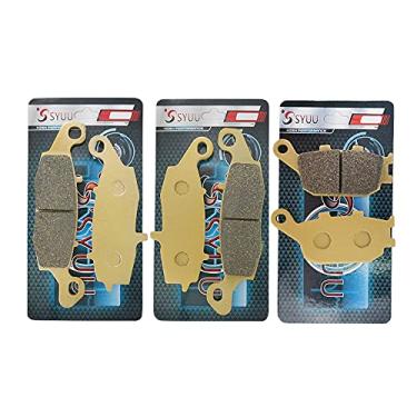 Imagem de S SYUU Pastilhas de freio dianteiras e traseiras compatíveis com/para Suzuki DL650 Vstrom 2004-2016 DL 650 V-Strom Xpedition Traveller 2009-2011 DL 650 Vstrom XT Adventure 2012-2016 FA229F FA231F
