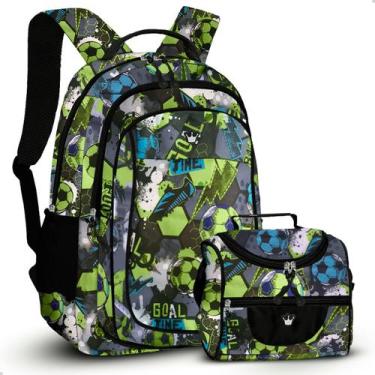 Imagem de Kit Mochila Escolar Juvenil Grande + Bolsa Térmica Escolar Prática - M