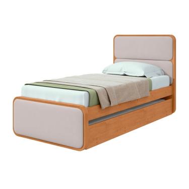 Imagem de Bicama Loop Revestimento Sintético Bege e Amêndoa