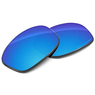 Imagem de Tintart Lentes de desempenho compatíveis com Oakley Fives Squared OO9238 | Fives Squared Asian Fit (AF) OO9214 polarizado gravado - azul celeste