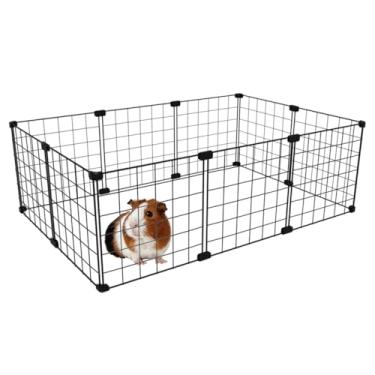 Imagem de Cercado Pet para Porquinho da Índia 60x90cm com 30cm Altura Simples Tela Aramada Malha de 5cm (Branco)