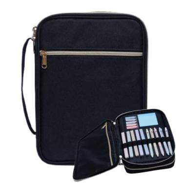 Imagem de S.F. Creations Estojo de transporte premium para bíblia e livro - conveniente para mulheres, adolescentes e crianças (apenas capa preta/dourada)