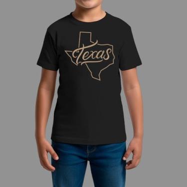 Imagem de Camisetas Infatil Básica Masculina Moda Country Gola Redonda Texas Sta