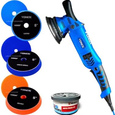 Imagem de Kit Politriz Roto Orbital 5" Polegadas Voxer Vonixx 15mm 110v + Boinas Corte Refino Lustro Vonixx