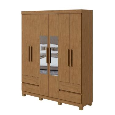 Imagem de Guarda-Roupa Lopas Zeus Com Espelho 6 Portas 4 Gavetas