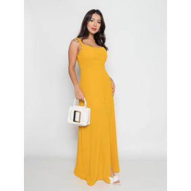 Imagem de Vestido Feminino Longo Com Alcinhas e Bojos Casual - SML Fashion, Mulh